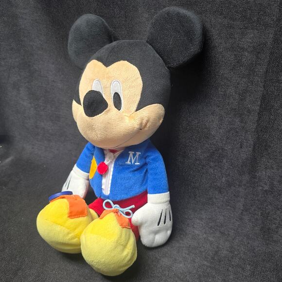 Disney Baby Mickey Mouse Learn To Dress Sensory Plush Zip Button Tie Stuffed Toy - Picture 6 of 10